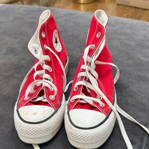 Indiana Hoosiers 
Women’s Converse Red High-Top Canvas Sneakers with White Laces